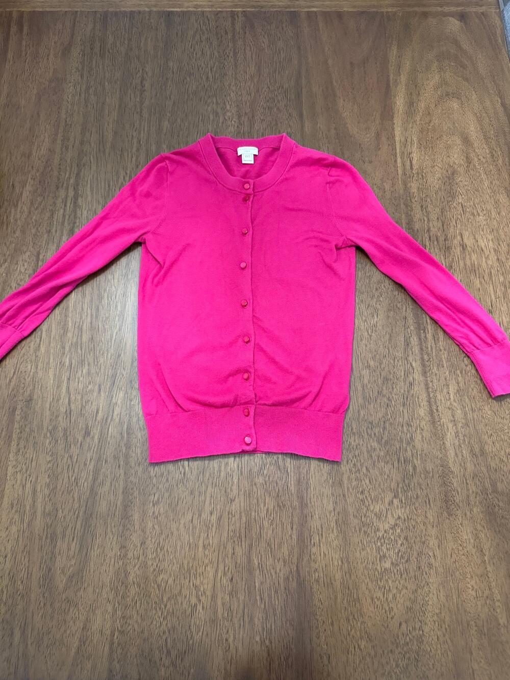 J.Crew The Clare Cardigan Women’s XXS Hot Pink